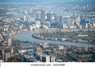 Canary Wharf, Aerial View From West