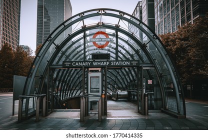 Canary Wharf London 07.03.2020 Train Station Empty