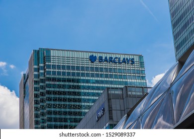 Canary Wharf London. 23 May 2019. A View Of The Barclays Bank Head Office In Canary Wharf In London