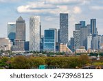 Canary Wharf skyscrapers in London, UK