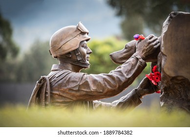 Canberra, ACT, Australia - 04 24 2019: The War Dog Memorial at the National War Memorial