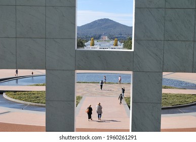 Canberra, ACT, Australia, April 15, 2021. Inside Of The Parliament House