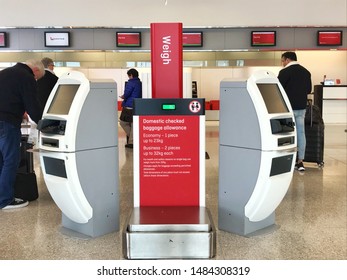 Canberra, Australia- August 9, 2019: Canberra International Airport (CBR) Is A One Of Role Model Airport. It’s Small Smart And Comfortable.