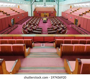 CANBERRA, AUSTRALIA - Jun 08, 2014: Interior View Of Australian Senate In Parliament Of Australia, Canberra, Australia