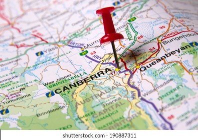 Canberra  In Australia In The Map