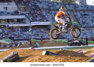 CANBERRA, AUSTRALIA - NOVEMBER 7: Current AMA Supercross Champion Chad Reed In Heat 1 Of The 450 Class In The Australian Super X Championship In Canberra, Australia On November 7, 2009