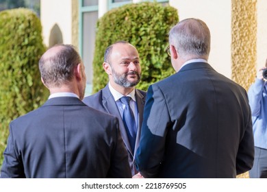 CANBERRA, AUSTRALIA - Sep 13, 2022: A Closeup Of Mr  Antonis Sammoutis, A Famous Politician Meeting With Prime Minister Anthony Albanese