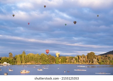 Canberra, Australia-12 March, 2022: Canberra Balloon Spectacular Enlighten Festival