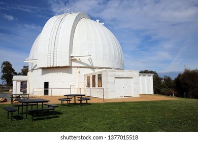 CANBERRA, AUSTRALIAN CAPITOL TERRITORY, AUSTRALIA - 04 APRIL 2019: The Mount Stromlo Observatory On The Hills Just Outside Canberra Is A Popular Place For Tourists And Star Gazers Alike.