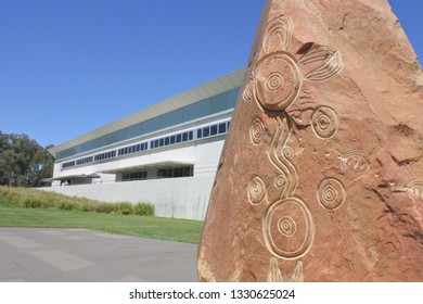 CANBERRA - FEB 22 2019:The Reconciliation Place In Canberra Parliamentary Zone Australia Capital Territory.  A Monument To Reconciliation Between AustraliaÕs Indigenous People And Settler Population