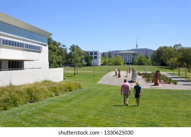 CANBERRA - FEB 22 2019:The Reconciliation Place In Canberra Parliamentary Zone Australia Capital Territory.  A Monument To Reconciliation Between AustraliaÕs Indigenous People And Settler Population