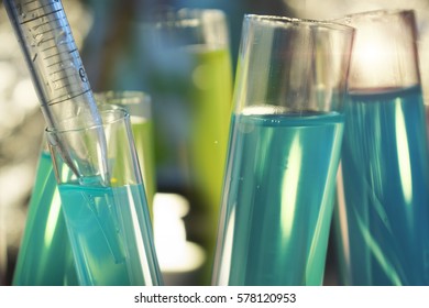 Cancer Immunotherapy Research Concept Cancer Gene Therapy With Test Tubes And Pipette 