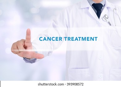 CANCER TREATMENT CONCEPT Medicine Doctor Hand Working