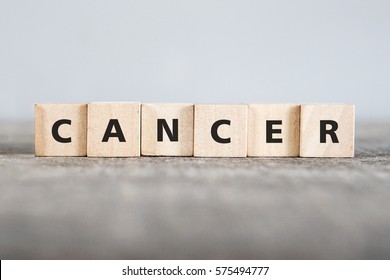 CANCER Word Made With Building Blocks