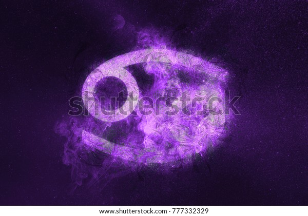Cancer Zodiac\
Sign. Night sky Abstract\
background