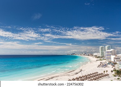 Cancun Beach Panorama View, Mexico 