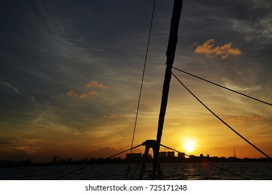 Cancun Catamaran Sunset