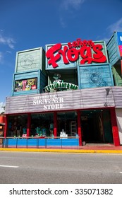 CANCUN, MEXICO - 29 October  2015:  Senor Frog's Restaurant And Bar At Zona Hotelera
