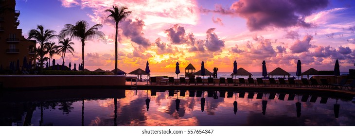 Cancun Resort With Pink Clouds