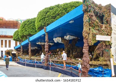 Candelaria, Tenerife, Spain - December 12, 2019: Christmas Belen In Candelaria