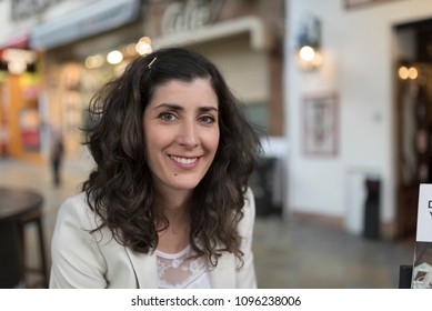 Candid Woman Portrait Looking At Camera