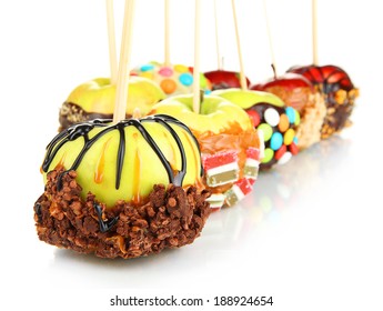 Candied Apple On Stick Isolated On Stock Photo 188924654 | Shutterstock