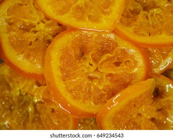 Candied Orange Slice In The Top View