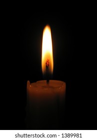 Candle During A Blackout In The Night