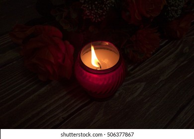 Candle flame, All Souls Day concept