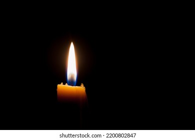 candle flame in the dark room