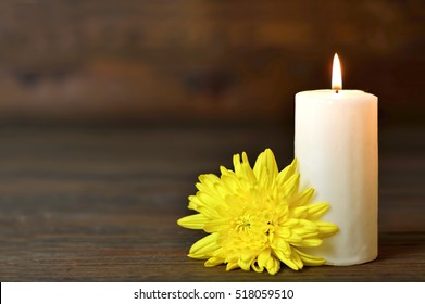 Candle And Flower