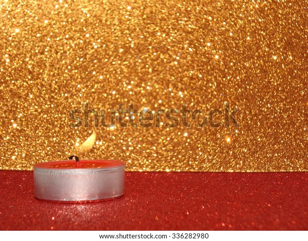 Candle Glitter Decoration Background Holidays Stock Photo Edit
