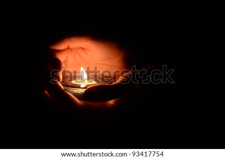 Similar – Image, Stock Photo Candles. Love. Faith. Hope. Grief. Commemoration. Remembrance. Consolation.