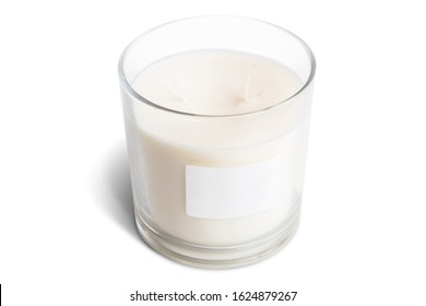 Candle Label Mockup Isolated On White