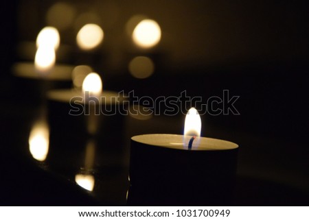 Candle light in dark