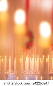 Candle Lights Bokeh Background, Candlelight Service