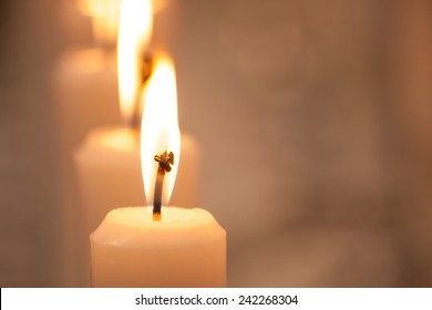 Candle Lights Bokeh Background, Candlelight Service