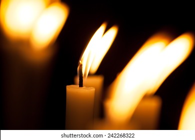 Candle Lights Bokeh Background, Candlelight Service