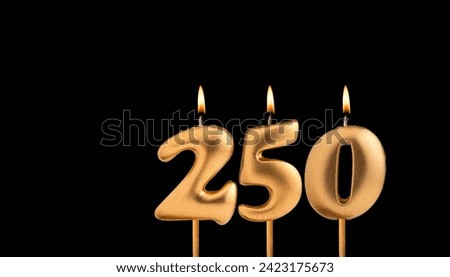 Candle number 250 - Number of followers or likes