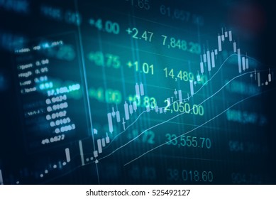 Candle Stick Graph Chart With Indicator: Crude Oil Price Stock Exchange Trading Including Of Up And Down Trend With Divergent Reverse Price Pattern.