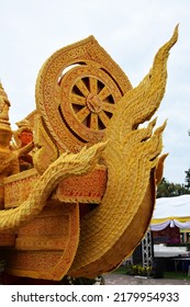 Candle Tree Engraved Type Stick Type And Antique Candles In The Merit-making Festival, The Tradition Of The Buddhist Lent Procession Year 2022 (2022), Ubon Ratchathani Province Between 11-17 July 2022