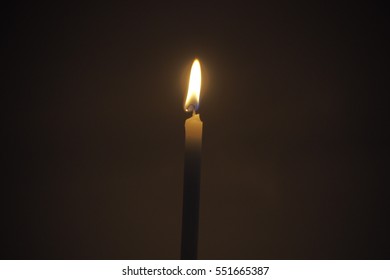 A candlelight in the dark