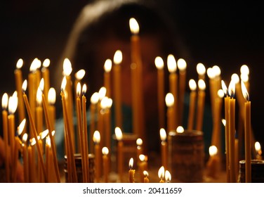 Candles in churc