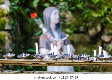 Candles At A Holy Shrine