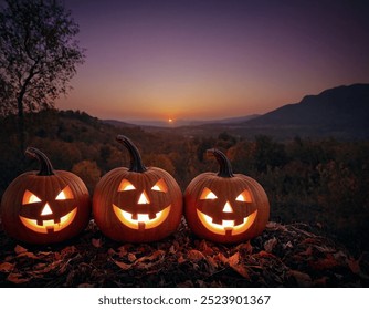 and candles on haunted bokeh background. Premium illustration for banners, posters, greetings and Halloween celebrations. - Powered by Shutterstock