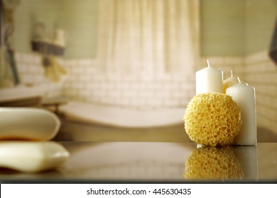 Candles And Sea Sponge