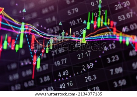 Candlestick graph chart of stock and forex market to represent the revenue growth. the stock market crashed from covid19 and war, and waiting for reverse trend to investing in growth stocks.