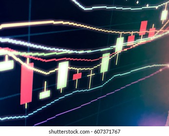 candlestick graph with data background,business concept