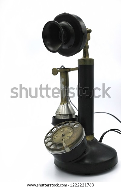 Candlestick Telephone Vintage Telephone Used Very Stock Photo