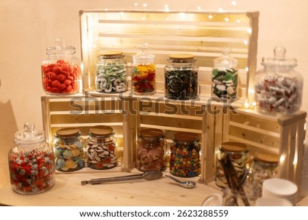 Candy bar at a wedding